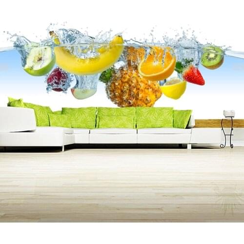 Papel de parede,Water Fruit Pineapples Bananas Food wallpaper,restaurant living room tv sofa wall kitchen waterproof wallpaper