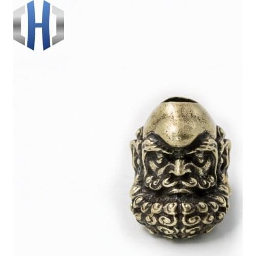 Original Bearded Dharma Knife Beads Personality Handmade Key Pendant Outdoor EDC Copper Paracord Beads