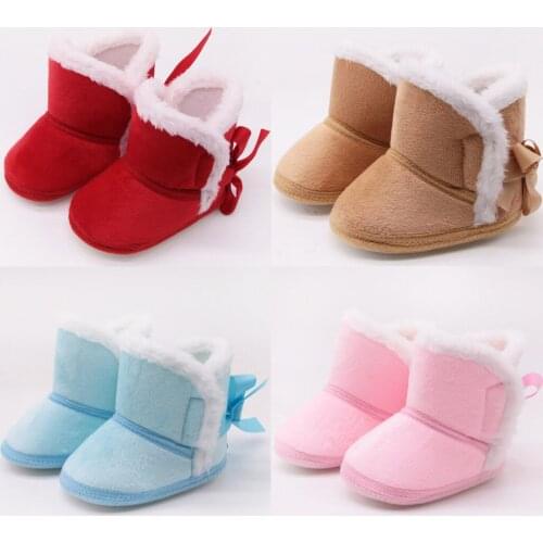 First Walkers Baby Infant Boots Winter Baby Boys Girls Shoes Anti-Slip Toddler Snow Warm Prewalker Bootees ChildrenS Footwear