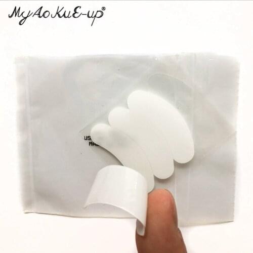 Transparent Smooth 50packs Eyelashes Extension Silicone Under Eye Pad Thin Eye Paper Pad Patch Graft Eyelash Extension 5.3*1.5cm