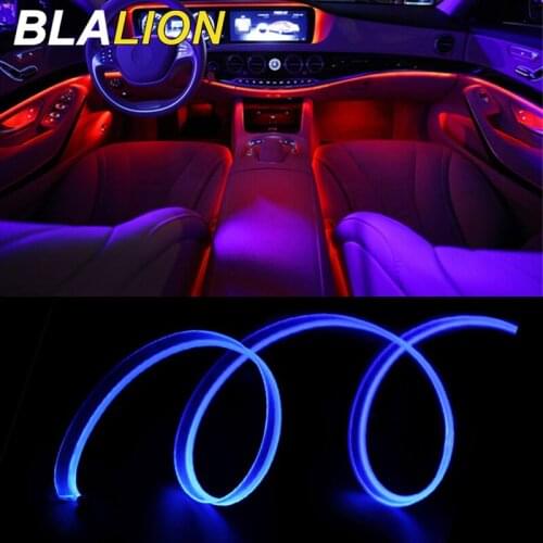 Car Interior Lights Rgb Optical Fiber Strips USB Atmosphere Lamp 12V 3/4M Sound Control Neon Lamp Auto Decorative Ambient Lights