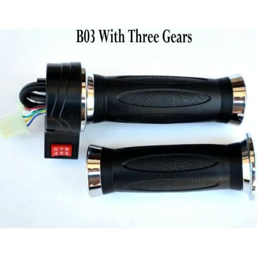 Electric Bicycle Handlebar B03 Speed Control Handle With Three-Speed Switch To Turn The Throttle Handle With Male And Female Hea