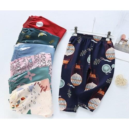 1pc 16 Colors Childrens Summer Soft Mosquito Pants Lantern Pants Cotton Silk Small And Medium-sized Air Conditioning For Baby