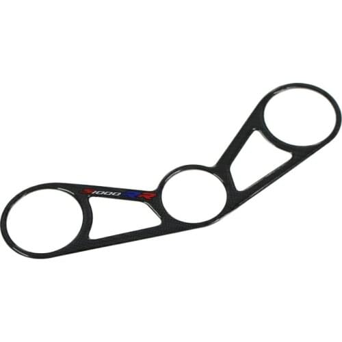 Carbon Motorcycle Decal Pad Triple Tree Top Clamp Upper Front End Car Stickers Decals For BMW S1000RR BMW S1000 RR 2010-2014