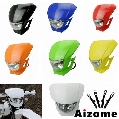 Street Bike Motocross Headlight Headlamp For Honda CRF150F XR 250 R 400 Yamaha TTR 250 TTR230 WR250F/X YZ XT Kawasaki KX KLX