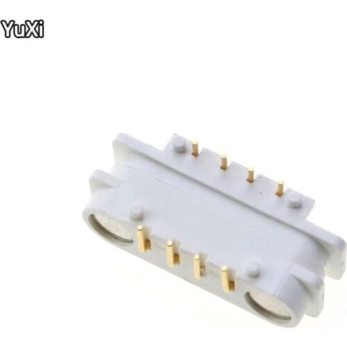 1 Pair Spring Loaded Magnet Pogo Pin 4 Pins 2.5 mm 2.75 mm Pitch Right Angle Through Holes Solder Male Female Probe Contact