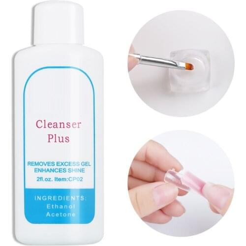 1PCS Enhances Shine Cleanser Cleansing Gel Liquid Removes Excess Gel Remover Solvent Cleaner UV Nail Art Clean Degreaser