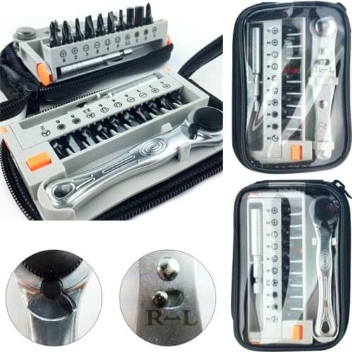 12Pcs/1Set Mini Hand Ratchet Driver Tool Set Pocket Ratcheting Socket ScrewdriverS
