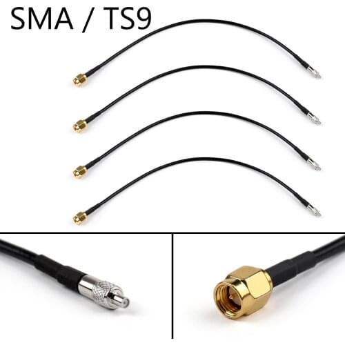 Artudatech 4PCS SMA Male Plug to TS9 Female Jack RG174 25CM Communication Connector