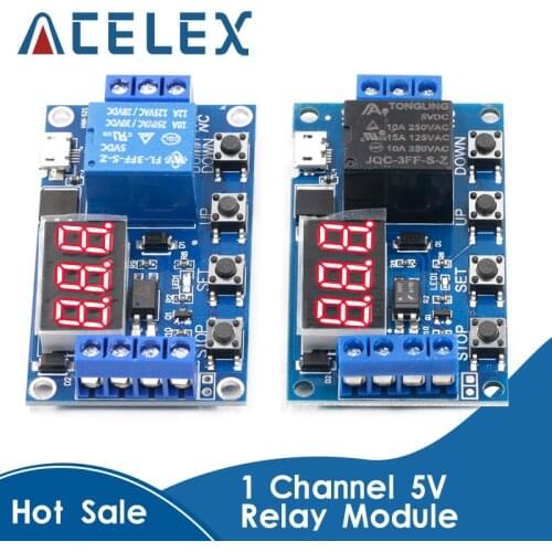 1 Channel 5V Relay Module Time Delay Relay Module Trigger OFF/ON Switch Timing Cycle 999 minutes