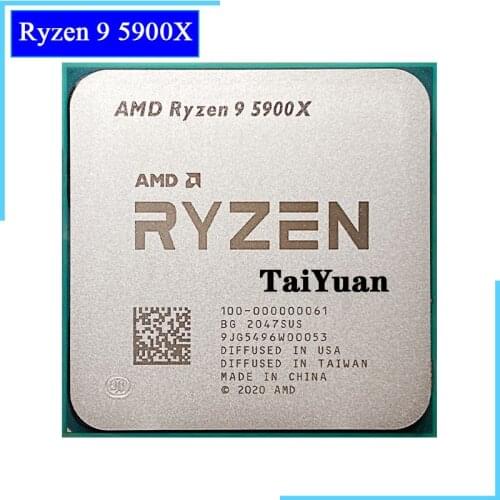 AMD Ryzen 9 5900X R9 5900X 3.7 GHz Twelve-Core 24-Thread CPU Processor 7NM L3=64M 100-000000061 Socket AM4