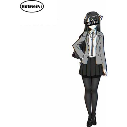 HotMeiNi 13cm x 4.2cm for Mai Waifu Suit Jacket Waterproof Anime Decoration Personality Car Stickers Cartoon Surfboard Decal