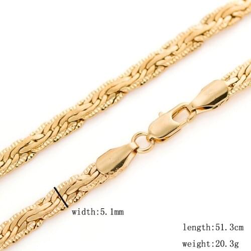 Classic knit men 's chain gold GP filled chains girls necklace & Pendants wedding gifts