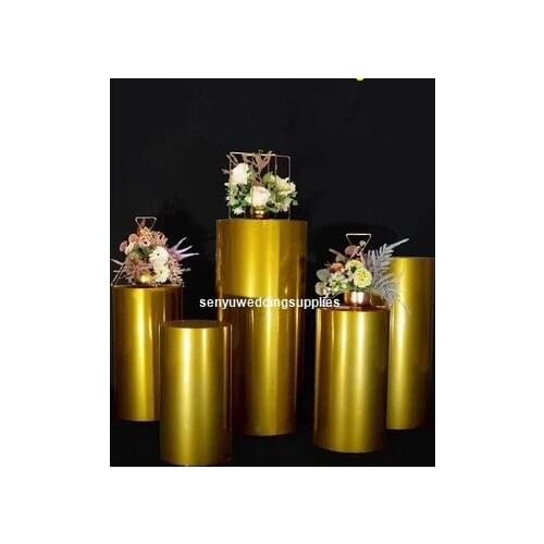 Rylinder Round white Cake pillar Pedestal columns mental plinth Wedding dessert table for party marriage wedding senyu1162