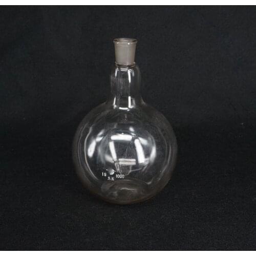 1000ml 19/26 Joint One Mouth Short Neck Flat Bottom Flask Boiling Lab Glassware