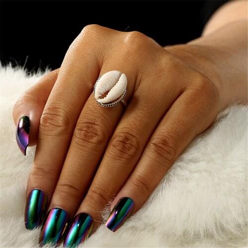 LIMARIO Bohemian Antique Silver Color Shell Midi Finger Knuckle Rings for Women Summer Beach Jewelry Anillos Accessories