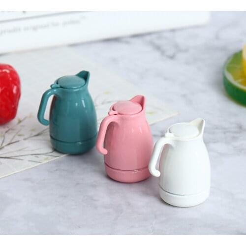 1:12 Dollhouse Miniature Mini Colorful Metal Kettle Dolls House Accessories
