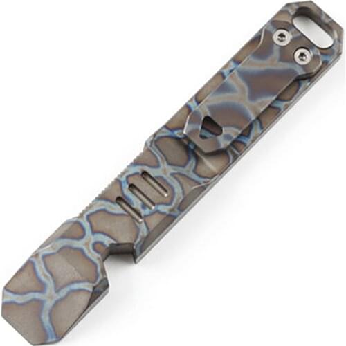 Mini Titanium Alloy Crowbar Multi-function Bottle Opener Portable EDC Tool Self-defense Tool