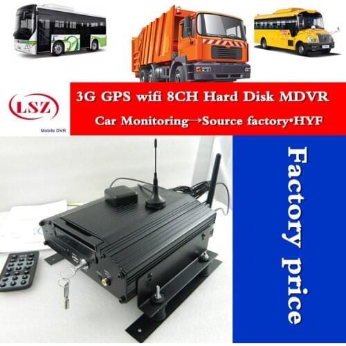 Factory 8ch mdvr 3g gps wifi hdd mobile dvr 2T hard disk&128G SD card bus/truck cardvr