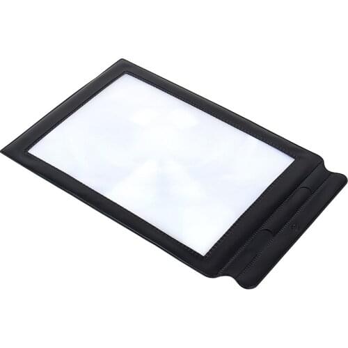 New 3X Large Reading Magnifier A4 Full Page Sheet Magnifying Glass Book Reading Aid PVC Lens Magnification for Scanning Maps
