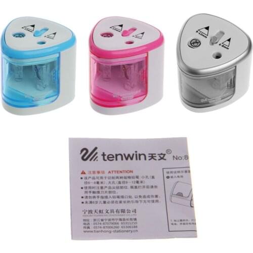New Automatic Two-hole Electric Touch Switch Pencil Sharpener Home Office School