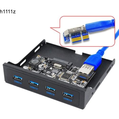 PCI-E to USB 3.0 PC Front Panel USB Expansion Card PCIE USB Adapter 3.5" Floppy USB3.0 Front Panel Bracket PCI Express x1 Riser