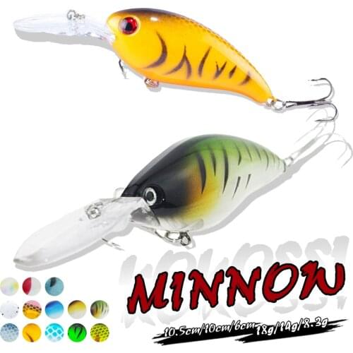 1PCS Floating Deep Diving Crankbait Fishing Lures 18g/10.5cm Lifelike Wobblers With 6# Hooks peche isca artificial