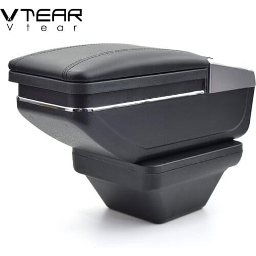 Vtear for MG ZS armrest leather arm rest rotatable storage box car accessories center centre console rise decoration auto 2019