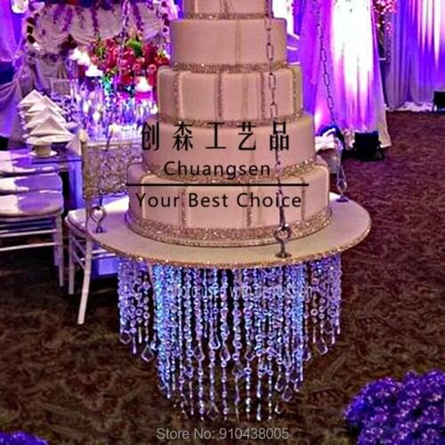 Acrylic crystal material and transparent color clear acrylic cake stand , hanging style cake stand, wedding deco centerpiece