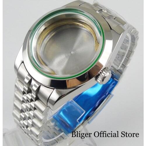 Top Quality Polished 40mm Watch Case + Jubilee Watch Band Fit ETA 2836 MIYOTA Movement