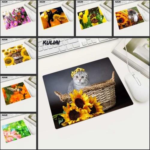 XGZ Cat Flower Animal Wallpaper Rubber Mouse Pad Small Size Rubber Suitable for Gaming Computer Office Game Pc for Gta Dota2