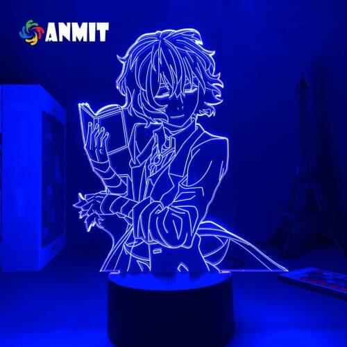 LED Night Light Anime Avatar Bungo Stray Dogs Osamu Dazai Lamp Touch Sensor Nightlight Child Sleeping LED Night light
