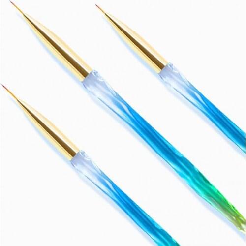 UV Gel Nail Art Pen Brush Acrylic French Stripe Flexible Brush Makeup Thin line Pen Liner Brushes Manicure Polish Tool
