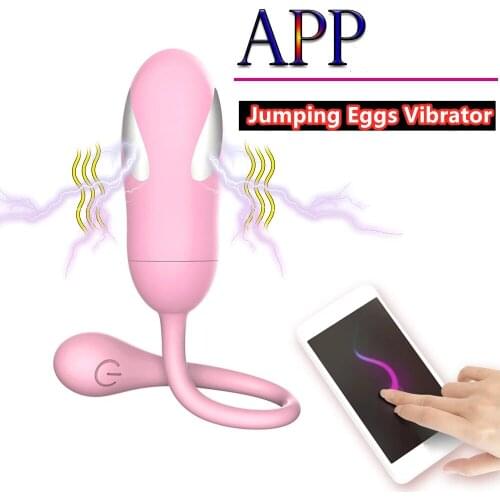 APP Off-Site Remote Control Jumping Eggs Vibrator Sex Toy for Women G Spot Clitoris Stimulator Vaginal Ball Ben Wa Balls Sex Toy