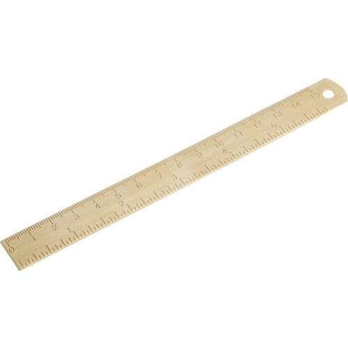 Outdoor Brass Ruler Bookmark Double Scale Cm&Inch Digital For Traveler Notebook Drop Shipping Support