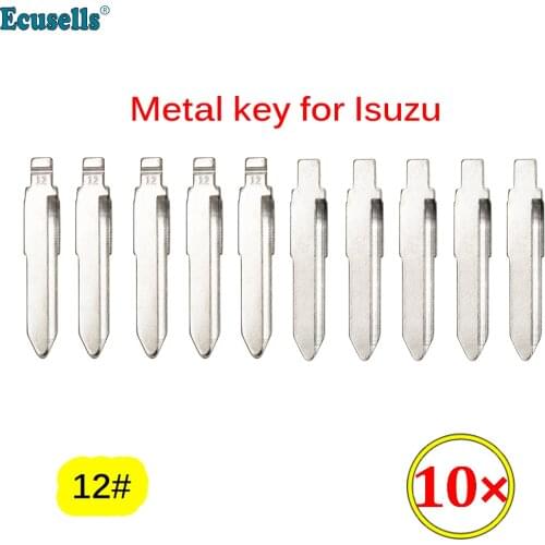 10Pcs/Lot Flip Blank Key Blade Uncut 12# For Isuzu Flip KD Car Key Blade