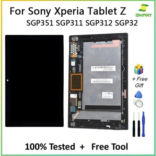 100% Tested LCD Screen For Sony Xperia Tablet Z SGP351 SGP311 SGP312 SGP32 LCD Touch Screen Digitizer Assembly Replacement