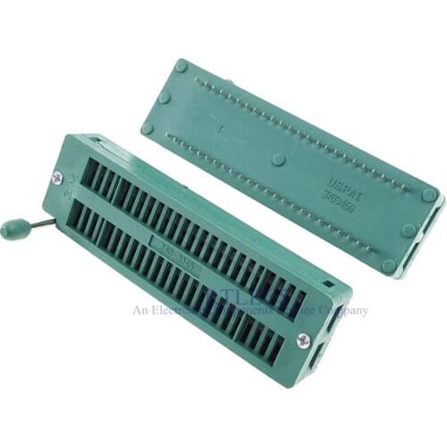 100 Pcs Test IC DIP ZIF ZIP Socket 48 Pin Pitch 2.54 MM Universal Dual Row Spacing 15.24 Tin plate 2x24 Position Grid
