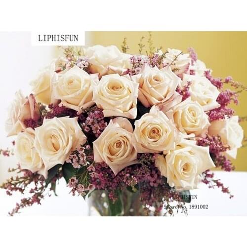 5D Diy Diamond Painting Full Diamond Embroidery Flower Square Cross Stitch Diamond Home Decor