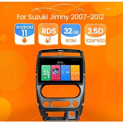 9'' RDS Car Radio Android 11 Auto Stereo Multimedia for 2007-2012 Suzuki Jimny GPS Navigation WiFi Car Radio Stero BT NO DVD