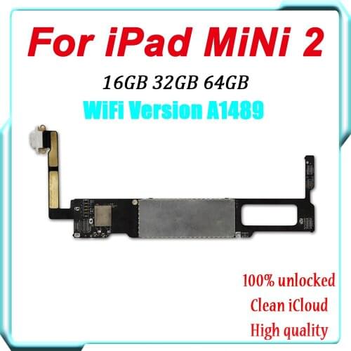 A1489 WiFi Version For iPad Mini 2 Motherboard,100% Working Logic Board For iPad Mini 2 Motherboard Mainboard With IOS System