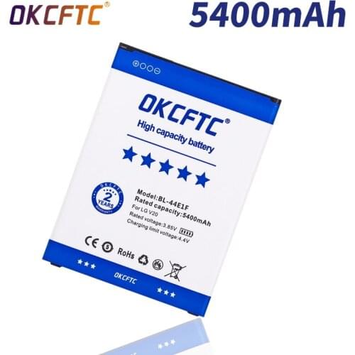 OKCFTC V20 Battery 5400 mAh BL-44E1F Replacement For LG V20 H915 H910 H990N US996 F800L