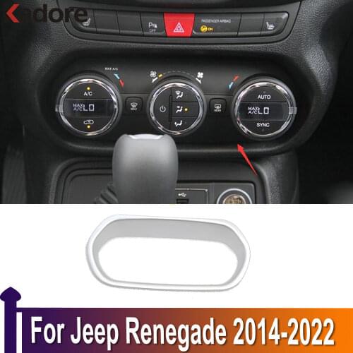For Jeep Renegade 2014-2017 2018 2019 Interior Accessories ABS Matte Car Styling Air Conditioning Adjustment Switch Cover Trim