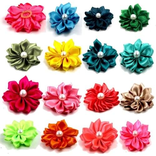 20PCS pet Flower Dog Hair Bows for Puppy Yorkshirk Small Dogs Hair Accessories Grooming Flowers Rubber Bands Dog Pet Supplies