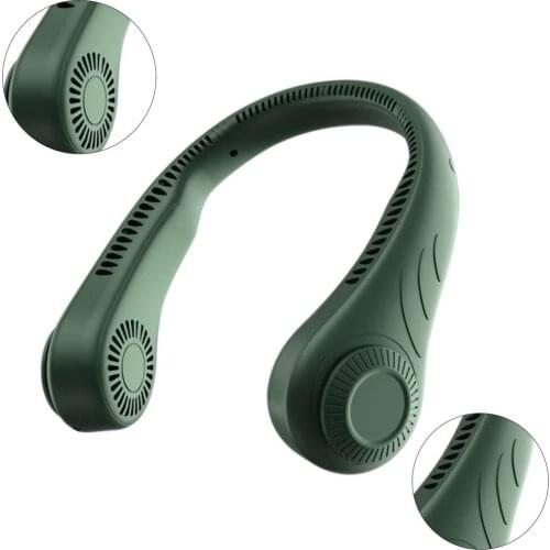 Mini Bladeless Fan Neck Fan 4000mAh USB Rechargeable Fan Mute Sports Fans for Home Outdoor Ventilador Portatil Abanicos