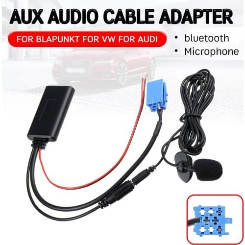 Bluetooth Aux Receiver Cable Adapter with Microphone For AUDI Chorus Concert for Blaupunkt For vw Delta Beta For VDO Becker