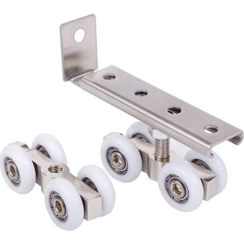 Door roller ultra-quiet wooden furniture sliding door window curtain pulley hanging track nylon wheel glass door hardware