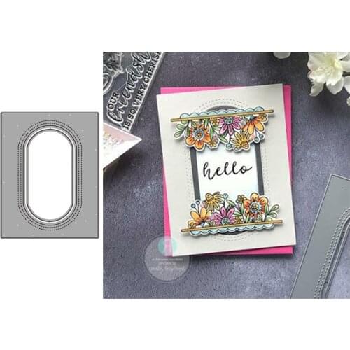 Background Frame Metal Cutting Dies for Scrapbooking Handmade Tools Mold Cut Stencil New 2021 DIY Card Make Mould Model Craft