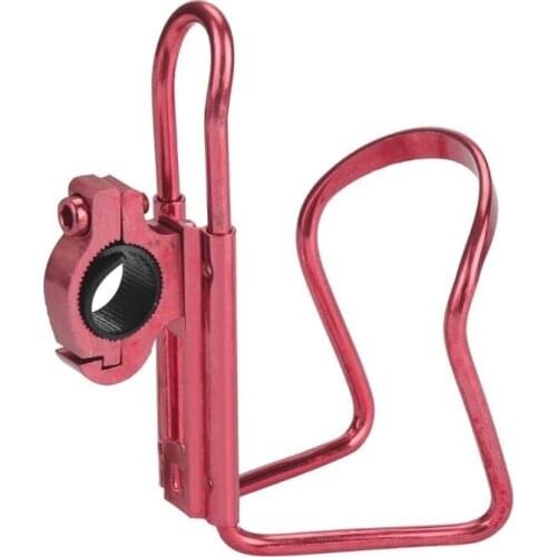 Water Bottle Cage Mountain Bike Aluminum Alloy Handlebar Water Cup Holder Accessories with Buckle Kettle Holder Water