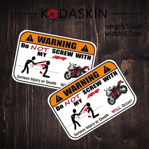KODASKIN Motorcycle Cheap 2D Creative Warning Sticker Decal for S1000RR